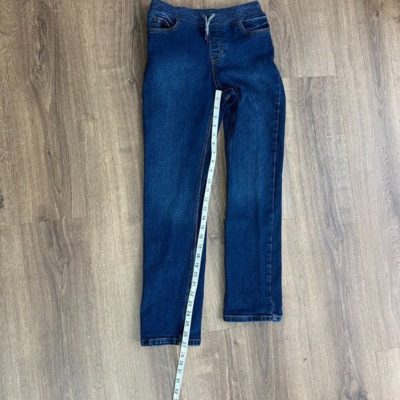 Lands End Straight Leg Boys Jeans Comfort Waist Drawstring Sz L (10-12) - Picture 4 of 8